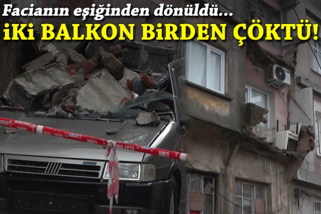 2 balkon birden çöktü: Facianın eşiğinden dönüldü!