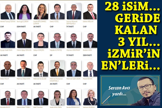 28 isim… Geride kalan 3 yıl… İzmir’in En’leri!