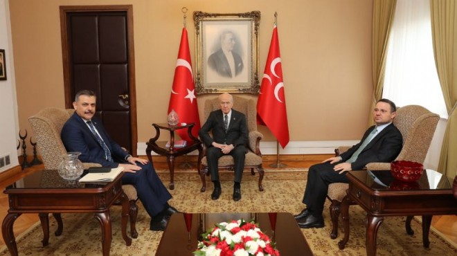 Akın Gürlek ve Mustafa Çiftçi, Devlet Bahçeli'yi ziyaret etti