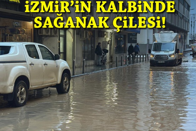 Alsancak'ta sağanak çilesi!
