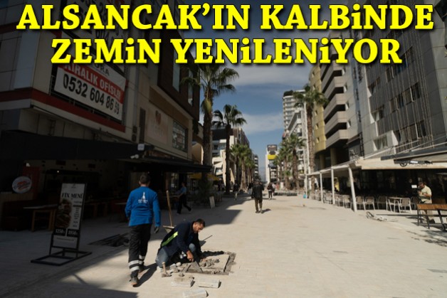 Alsancak’ın kalbinde zemin yenileniyor!