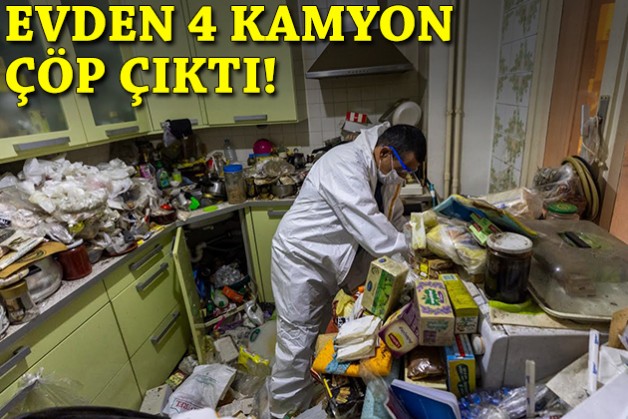 Alsancak’taki evden 10 ton atık çıkarıldı: 4 kamyon dolusu çöp!