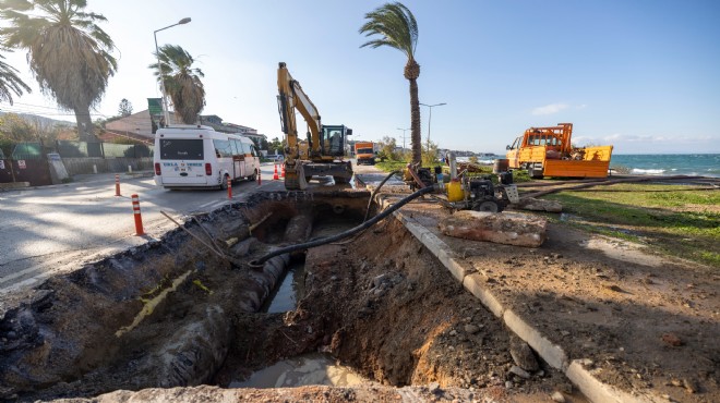 Ana boru arızası için İZSU'dan seferberlik