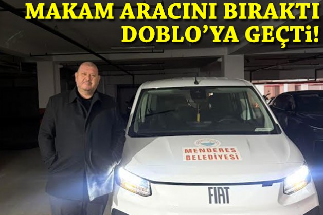 Belediye başkanı makam aracını bıraktı, Doblo'ya geçti!