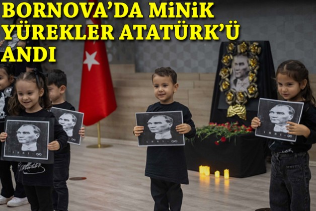 Bornova’da minik yürekler Atatürk'ü andı