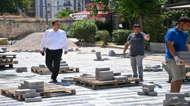 Bornova’nın çehresi değişiyor: Tarihi Çarşı’da estetik dönüşüm!