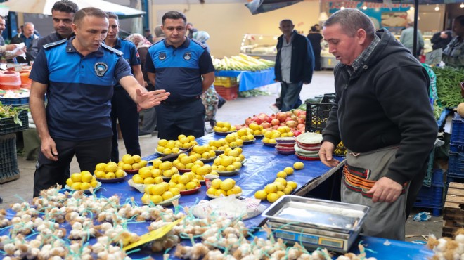 Buca’da zabıta ekipleri denetim için sahada