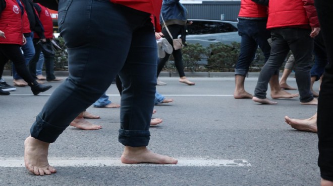 Büyükşehir'de işçiler iş bıraktı: Çıplak maaşa, çıplak ayak!