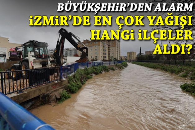 Büyükşehir'den alarm: İzmir'de en çok yağışı hangi ilçeler aldı?