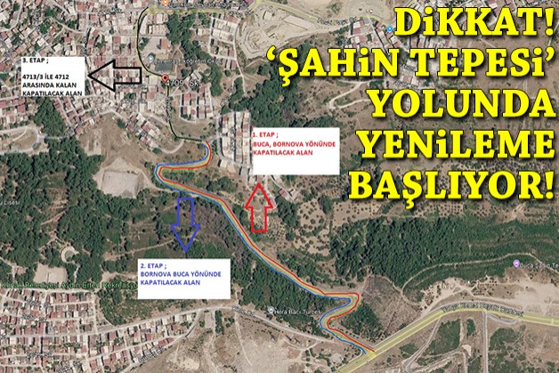 Dikkat! 'Şahin Tepesi' yolunda yenileme başlıyor