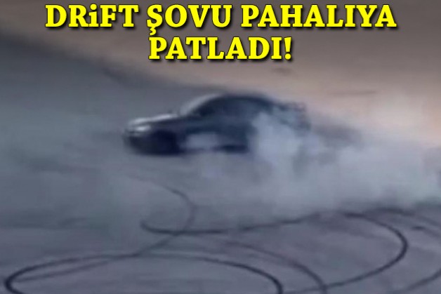 Drift atarken dükkana çarptı: Şov pahalıya patladı!