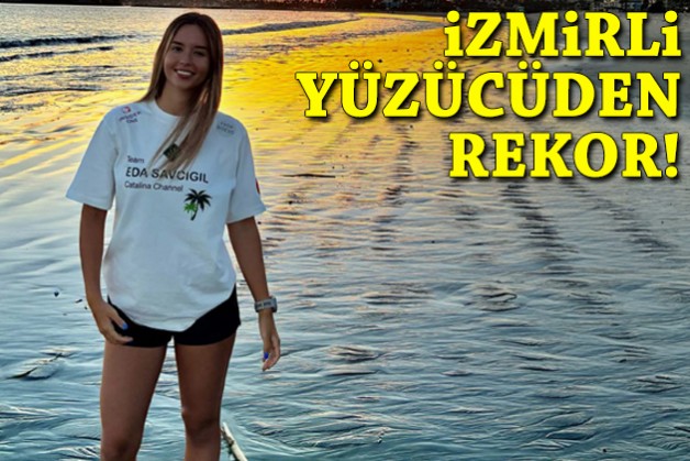 Eda Savcıgil, Catalina Kanalı'nı rekorla yüzdü!