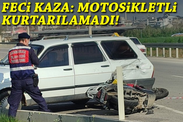 Feci kaza: Motosikletli kurtarılamadı!