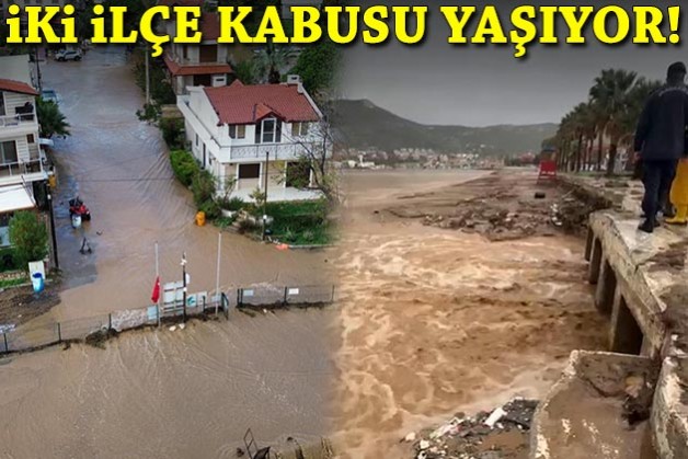 Foça ve Karaburun'da sel kabusu!