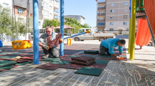 Gaziemir’in parklarında bakım ve yenileme çalışması