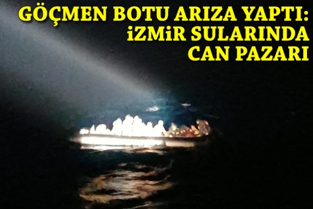 Göçmen botu arıza yaptı... İzmir sularında can pazarı
