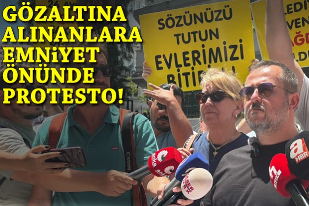 Gözaltına alınanlara Emniyet önünde protesto!