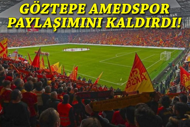 Göztepe, Amedspor paylaşımını kaldırdı!