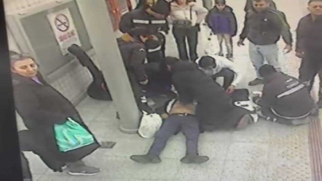 İZBAN'da hayat kurtaran müdahale!