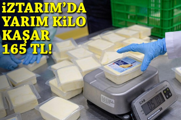 İZTARIM'da yarım kilo kaşar 165 TL!
