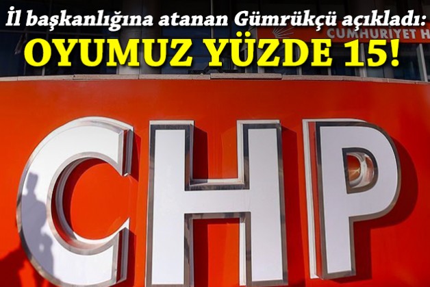İl başkanlığına atanan Gümrükçü açıkladı: CHP’nin oyu şu anda yüzde 15!