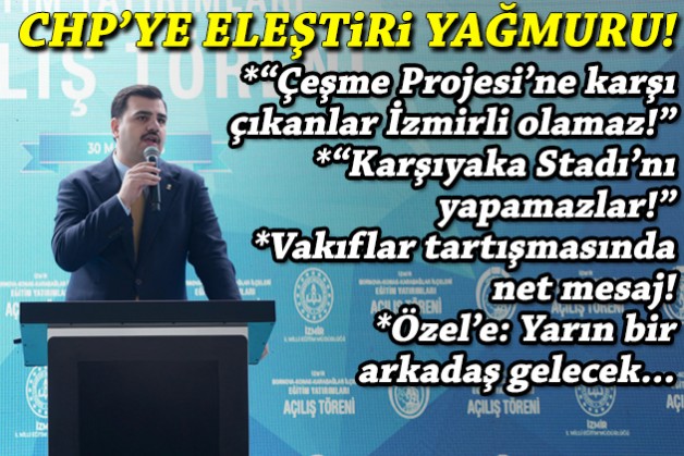 İnan'dan CHP'ye eleştiri yağmuru: 'Özel' çıkış, Çeşme Projesi, devir krizi ve Karşıyaka Stadı mesajları!