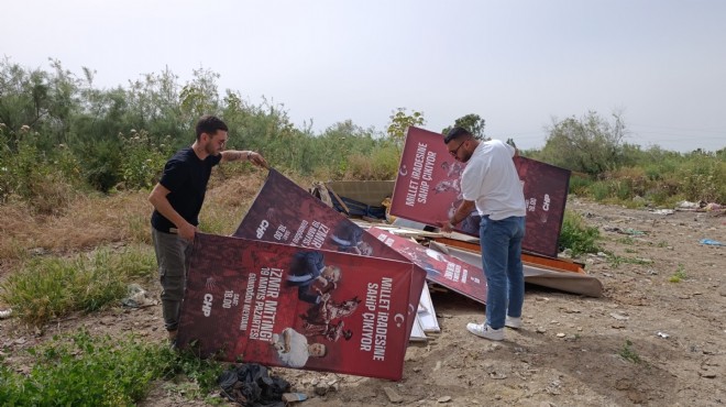 İzmir'de CHP'nin 19 Mayıs mitingi afişleri toplatıldı!