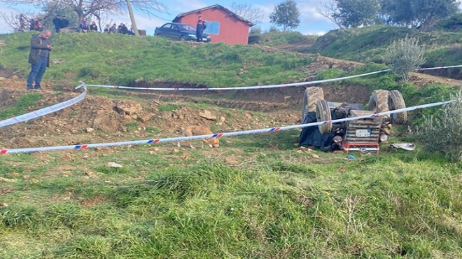 İzmir'de devrilen traktörün sürücüsü öldü