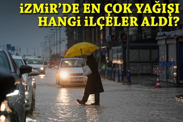 İzmir'de en çok yağışı hangi ilçeler aldı?