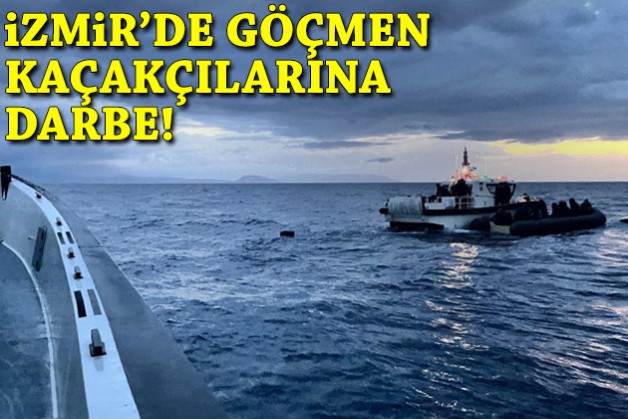 İzmir'de göçmen kaçakçılarına darbe!