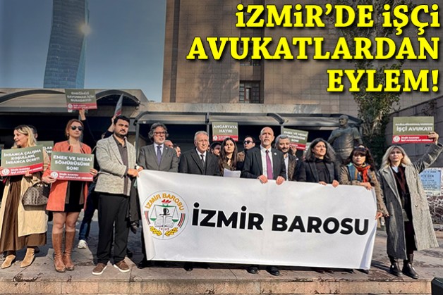 İzmir'de işçi avukatlardan eylem: 'Hakça ücret' için imza kampanyası