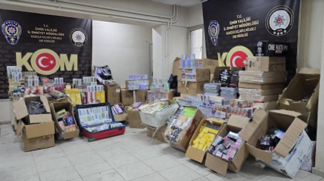 İzmir'de kaçak sigara operasyonu
