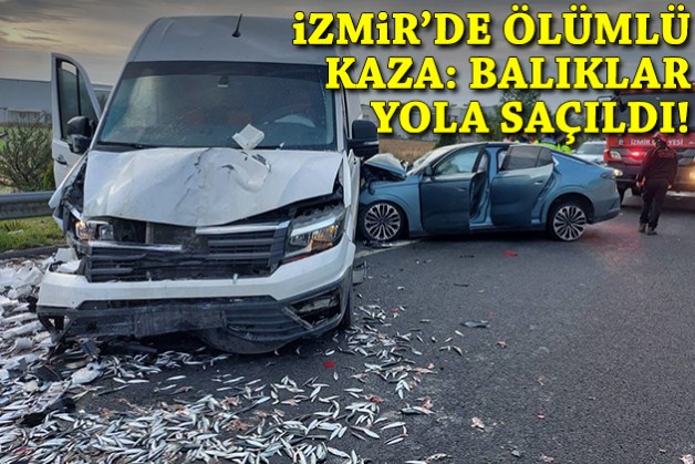 İzmir'de ölümlü kaza: Balıklar yola saçıldı!