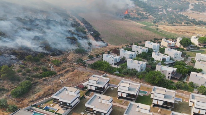 İzmir'de yangın paniği: Alevler yerleşim yerine yaklaştı!