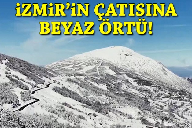 İzmir'in çatısına beyaz örtü!
