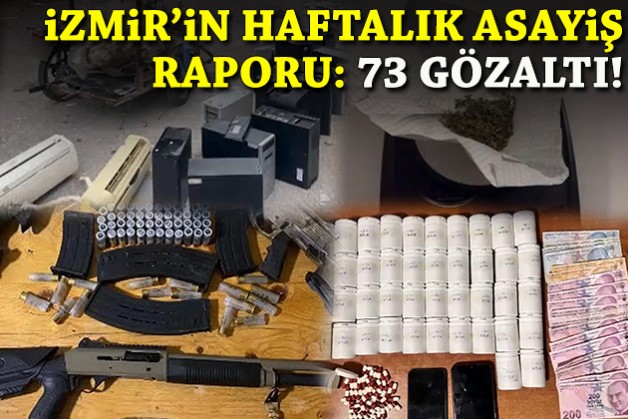 İzmir'in haftalık asayiş raporu: 73 gözaltı!