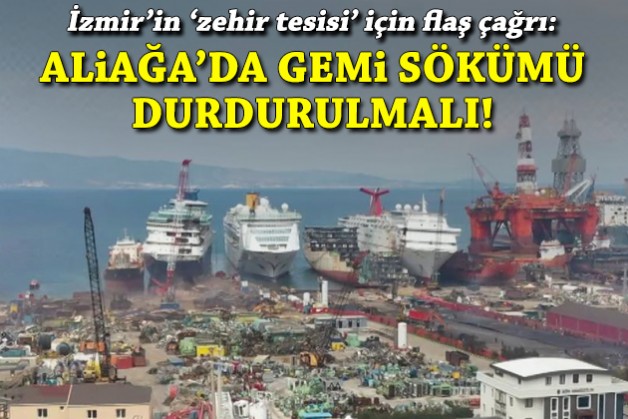 İzmir'in 'zehir tesisi' için flaş çağrı: Aliağa'da gemi sökümü durdurulmalı!