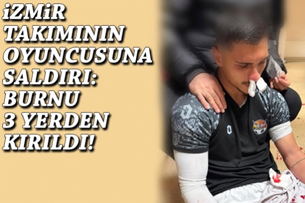 İzmir takımının oyuncusunun yüzüne tekme!