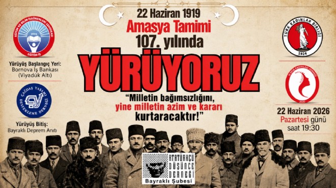 İzmir’de bağımsızlık için azim ve kararlılık yürüyüşü