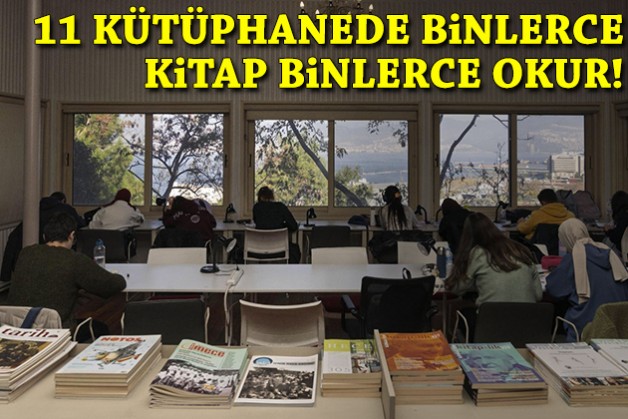 İzmir’de kütüphaneler dolup taştı