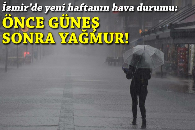 İzmir’de yeni haftanın hava durumu: Önce güneş, sonra sağanak!