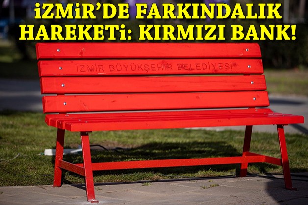 İzmir’de şiddete karşı 'kırmızı bank' farkındalığı