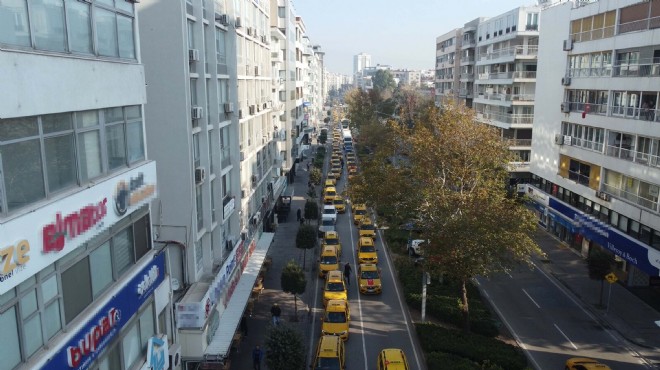 İzmirli taksiciler, korsana karşı kontak kapattı