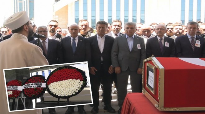 İzmirli vekilin babasının cenaze töreninde Özgür Özel'in ismi çelenkten söküldü