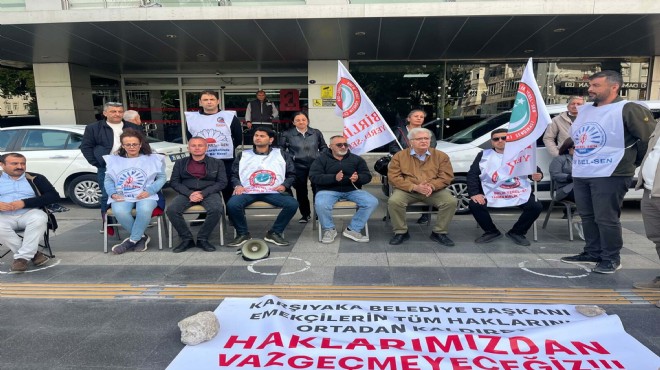 Karşıyaka'da memur eylemi nöbete döndü!