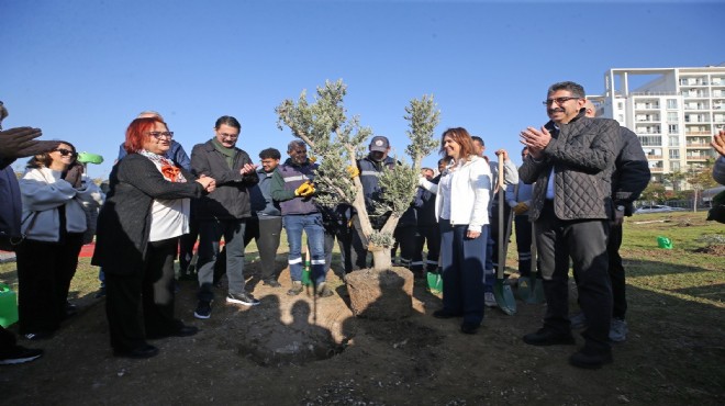 Karşıyaka’da zeytin fidanları toprakla buluştu