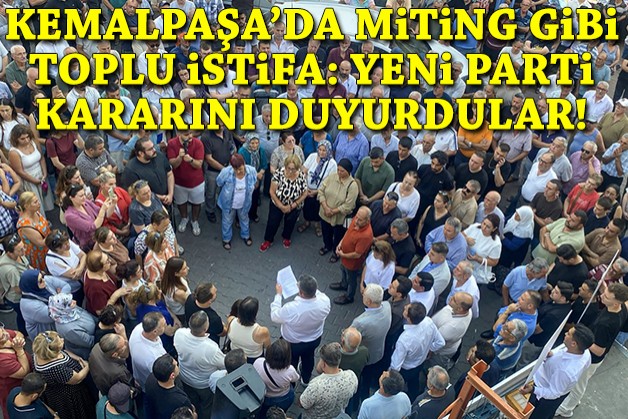 Kemalpaşa'da miting gibi toplu istifa: Türkmen ve Yılmaz 'YENİ Parti' kararını duyurdu!
