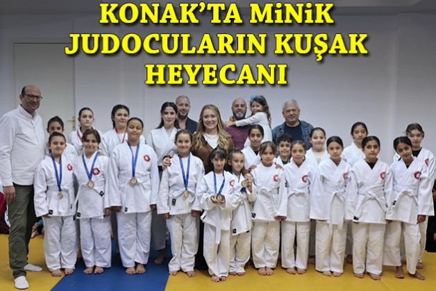 Konak'ta minik judocuların kuşak heyecanı