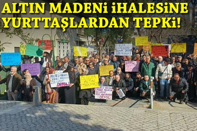 Küçük Menderes'te altın madeni ihalesine bölge sakinlerinden tepki