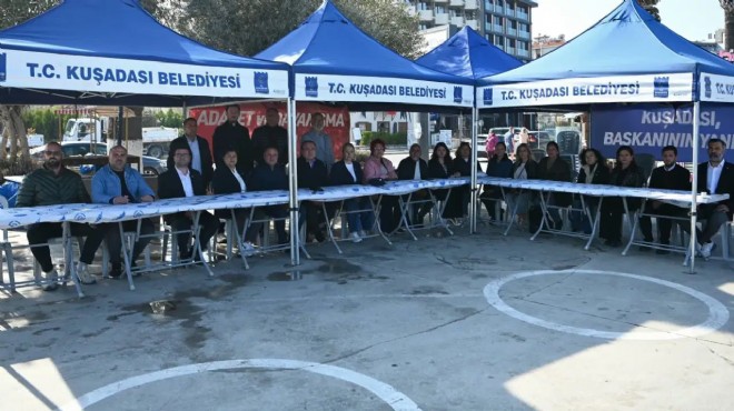 Kuşadası'nda Ömer Günel için ’Demokrasi nöbeti’